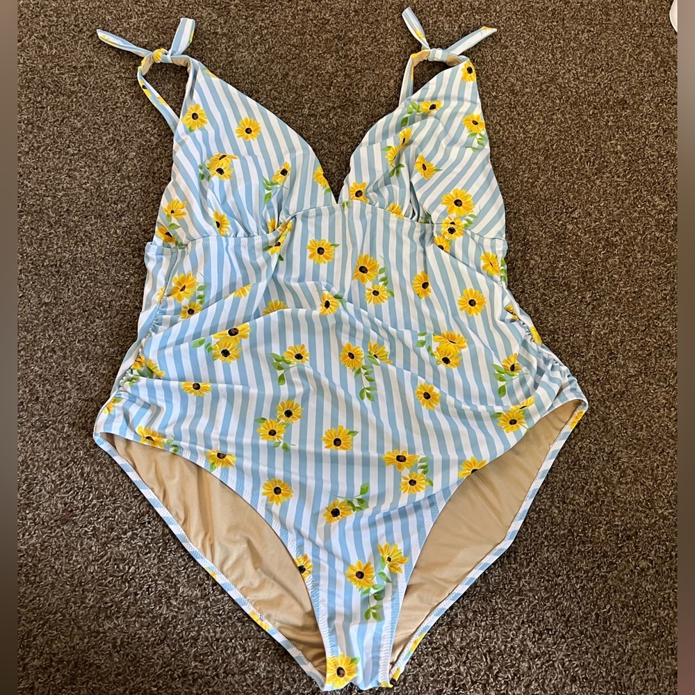 Sunflower Striped Bathing Suit